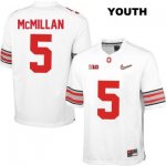 Youth NCAA Ohio State Buckeyes Raekwon McMillan #5 College Stitched Diamond Quest Authentic Nike White Football Jersey DX20W38VQ